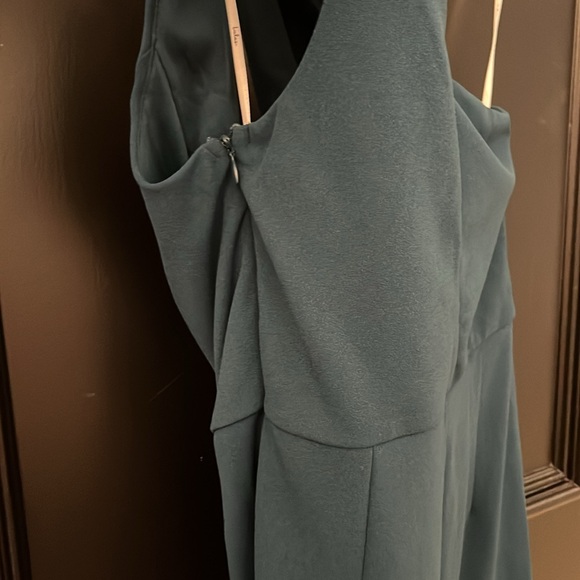 Lulus So Flirty Hunter Green One-Shoulder Cutout Asymmetrical Dress - Picture 5 of 7